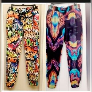 NWOT Two Pairs Fresh Prints Of Bel Air Sweatpants Size Med. Multisex